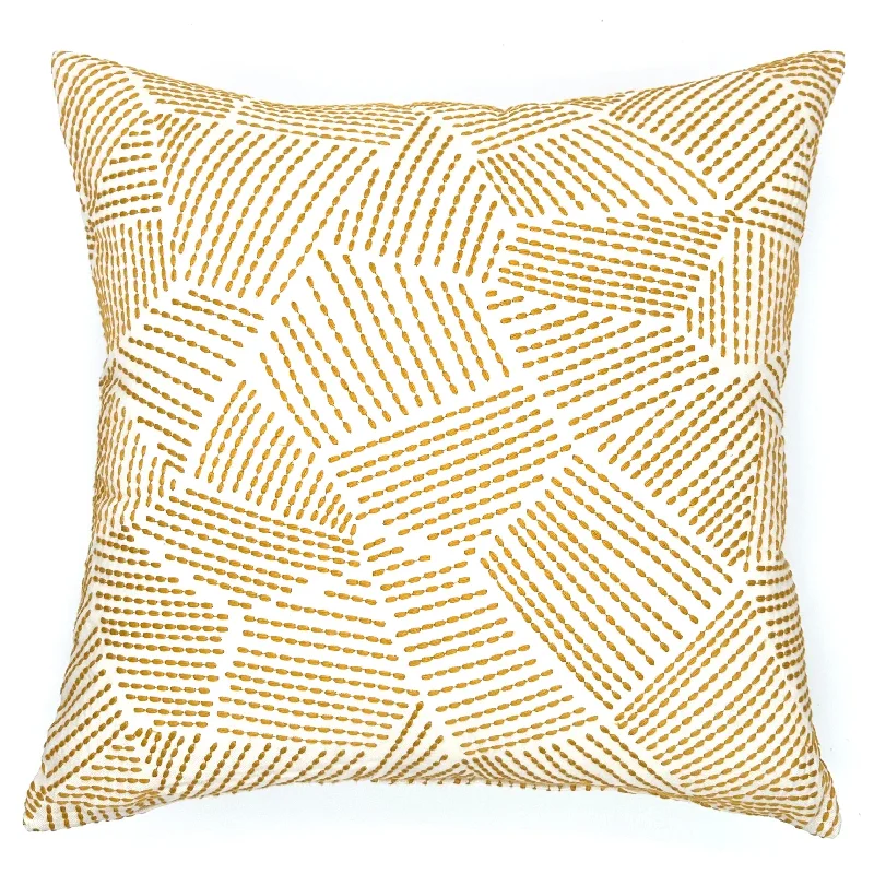 Champagne Modern Pinstripe Throw Pillow Cover 22x22