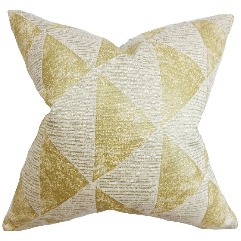 Finula Geometric Euro Sham Gold