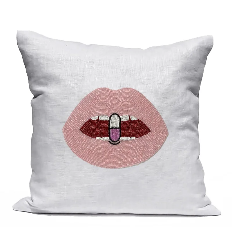 Pink Chill Pill Pillow Cover