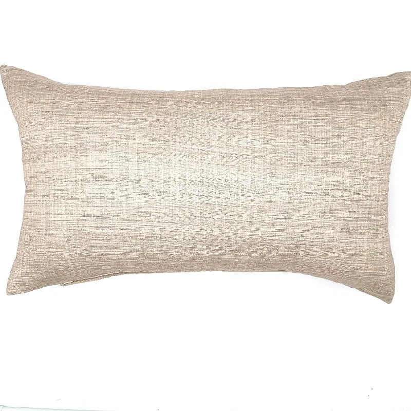 Champagne Shabby Chic Lumbar Pillow Cover 15x26