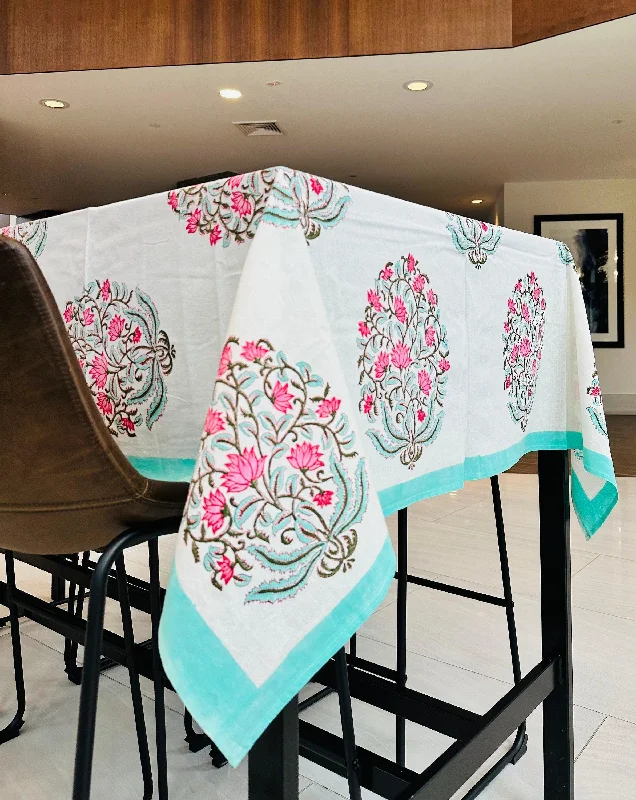 Serene Lotus Square Table Cloth