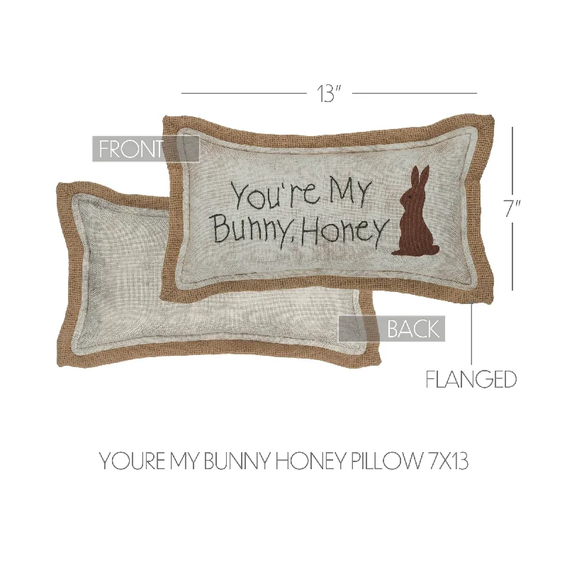 Spring In Bloom You're My Bunny Honey Pillow 7x13