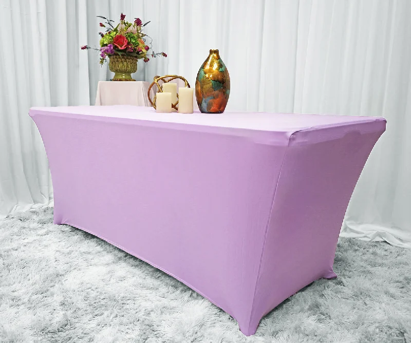 6 Ft Rectangular Spandex (220 GSM) Table Cover - Lavender (1pc)