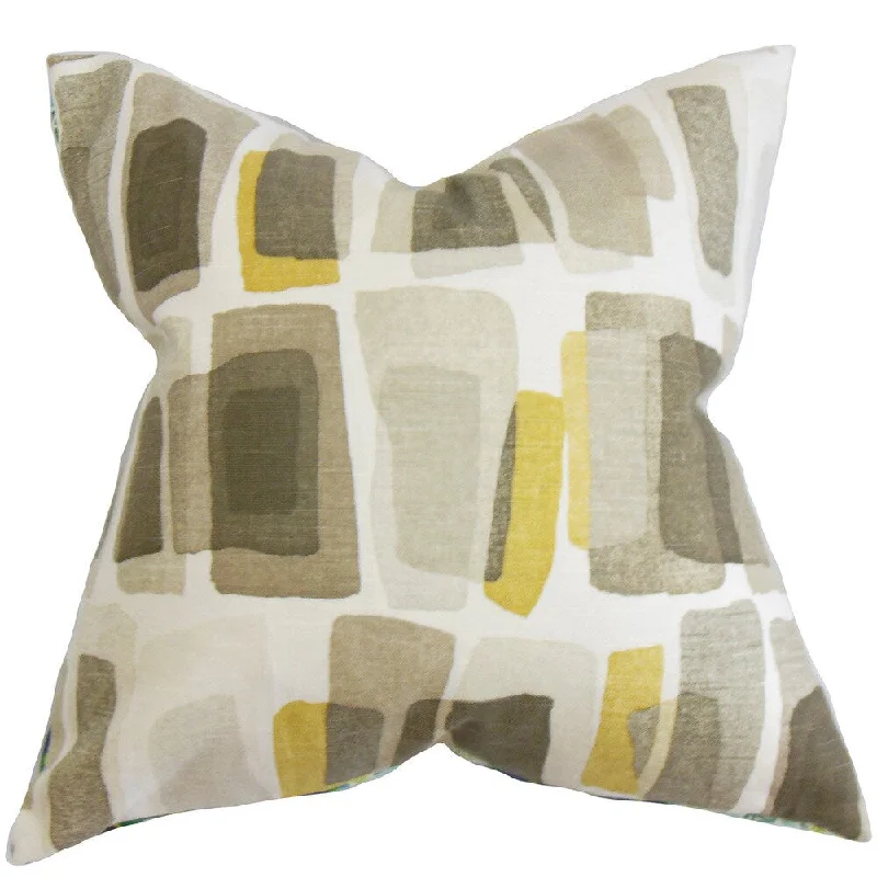 Ulla Geometric Euro Sham Brown