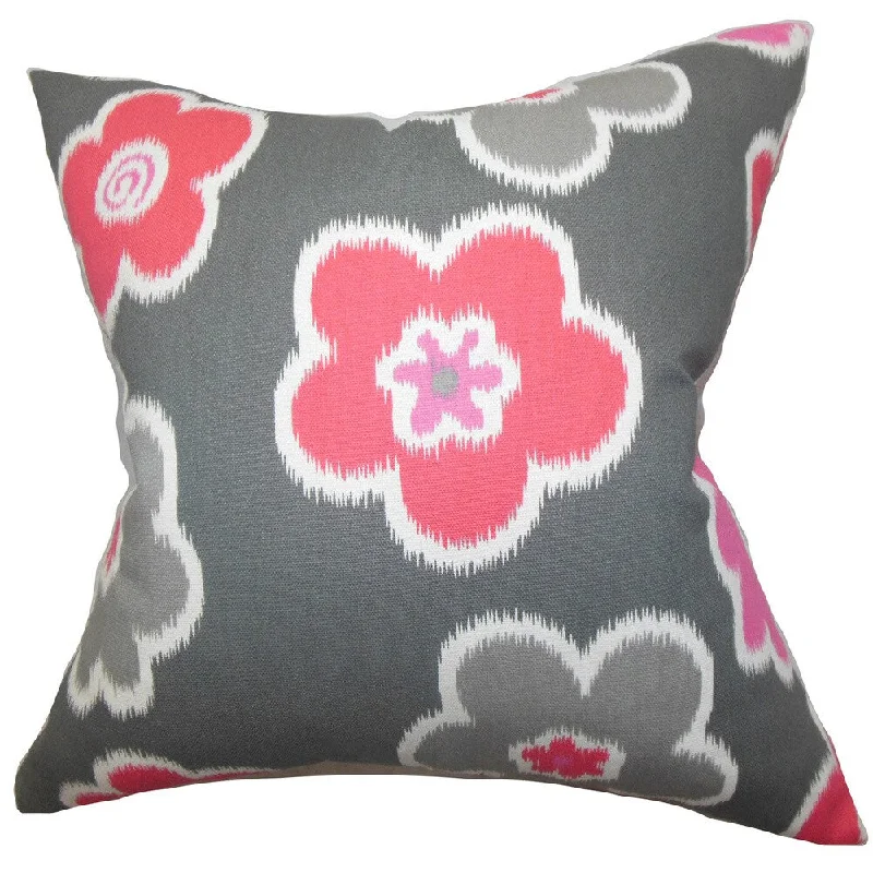 Cece Floral Euro Sham Gray