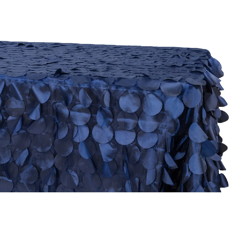 90"x132" Petal Circle Taffeta Rectangular Tablecloth - Navy Blue