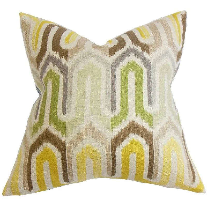 Wiley Geometric Euro Sham Yellow