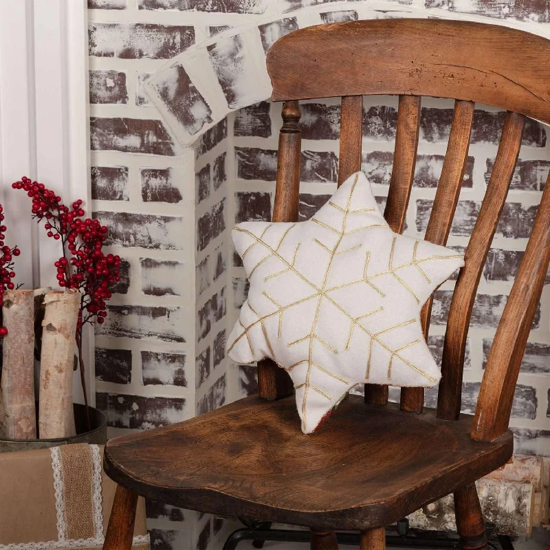 HO HO Holiday Snowflake Pillow 14x12