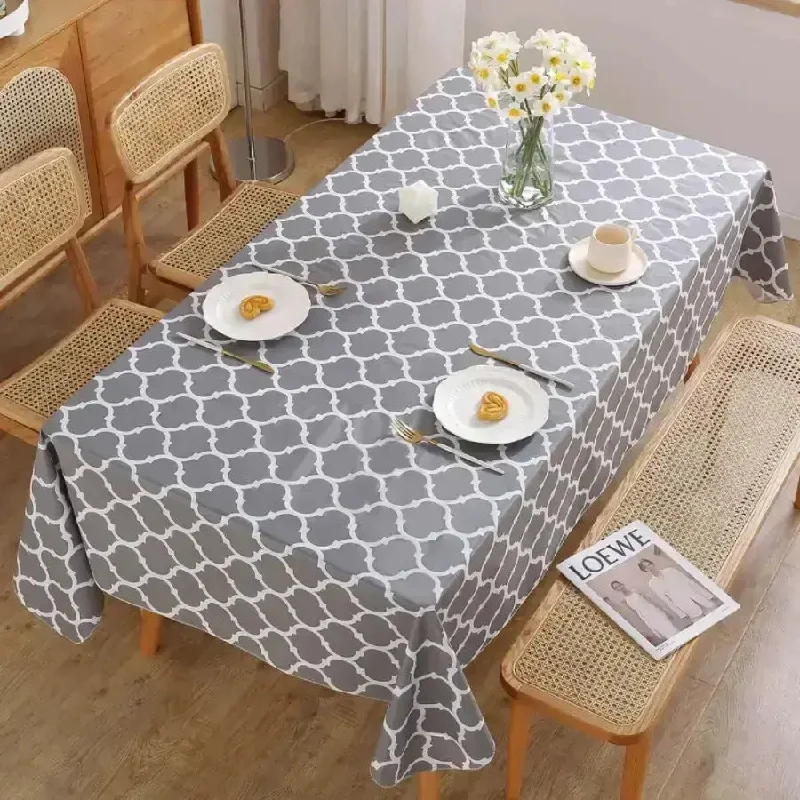 Flannel Backing Vinyl Tablecloths For Rectangle Tables