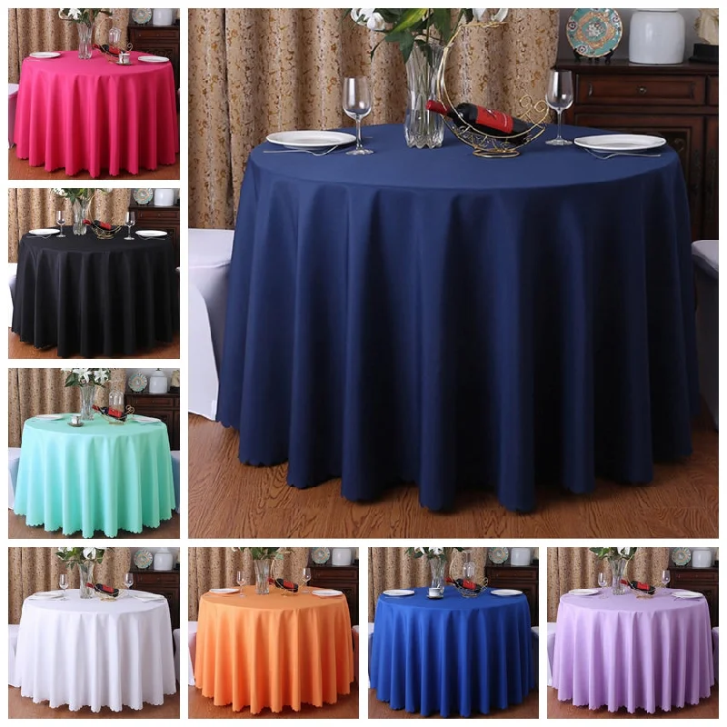 Polyester Tablecloth Round Table Decoration