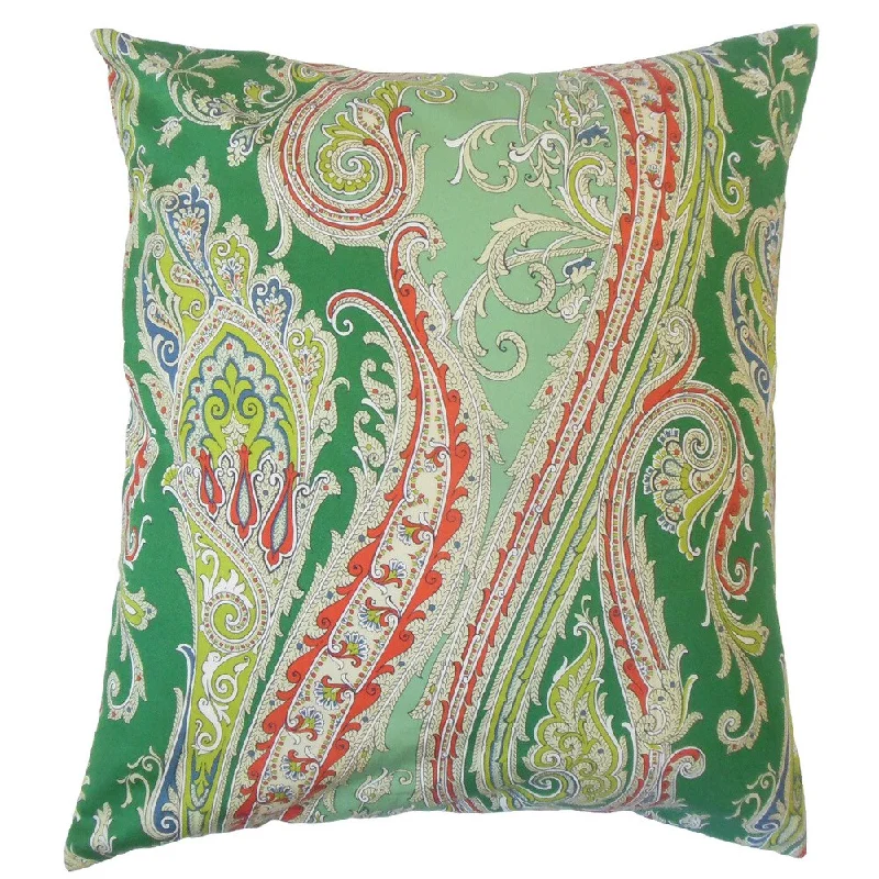 Efharis Paisley Euro Sham Green