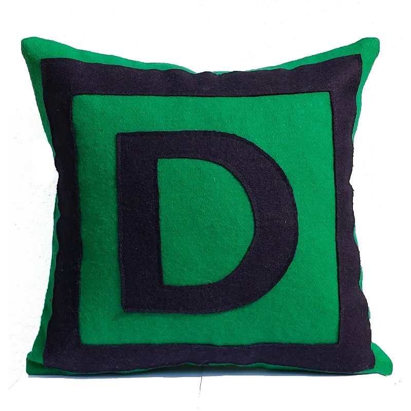 Monogrammed Decorative Pillow Cover, Kids Room Pillow Case