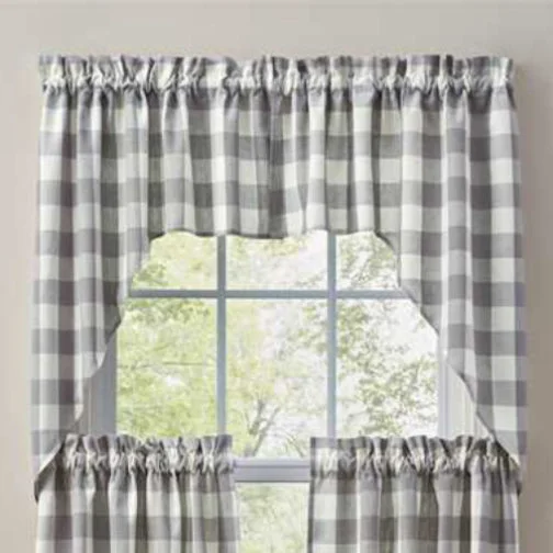 Wicklow Check Swag Curtain 113-46