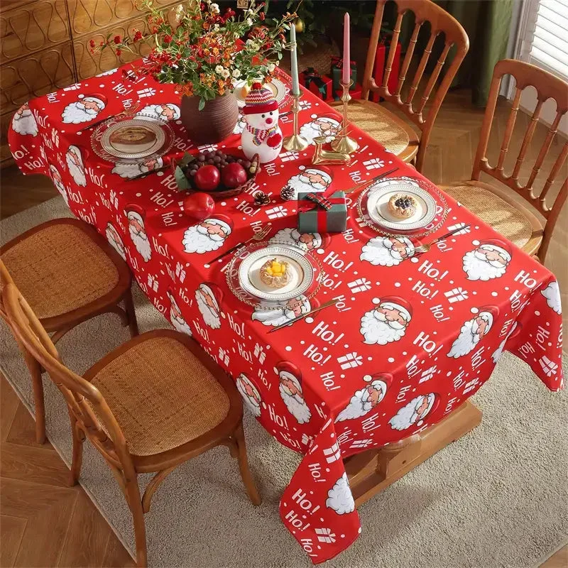 Santa Claus Christmas Tablecloth for Rectangle Tables