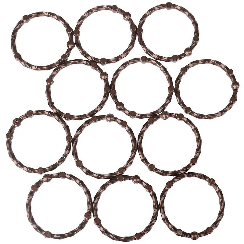 Utopia Alley Shower Eternity Curtain Rings, Rustproof Zinc Shower Rings, set of 12