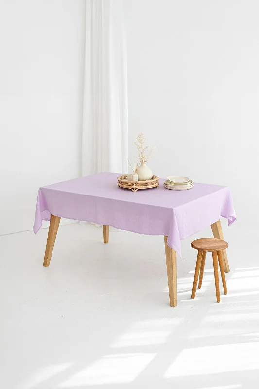 Lavender Linen Tablecloth