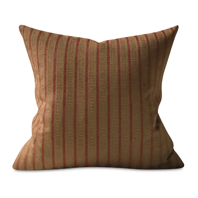 Cider Chenille Textured Stripe Throw Pillow Cover 24x24