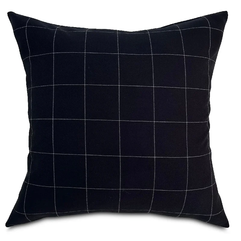 Black Modern Geometric Throw Pillow Cover 22x22