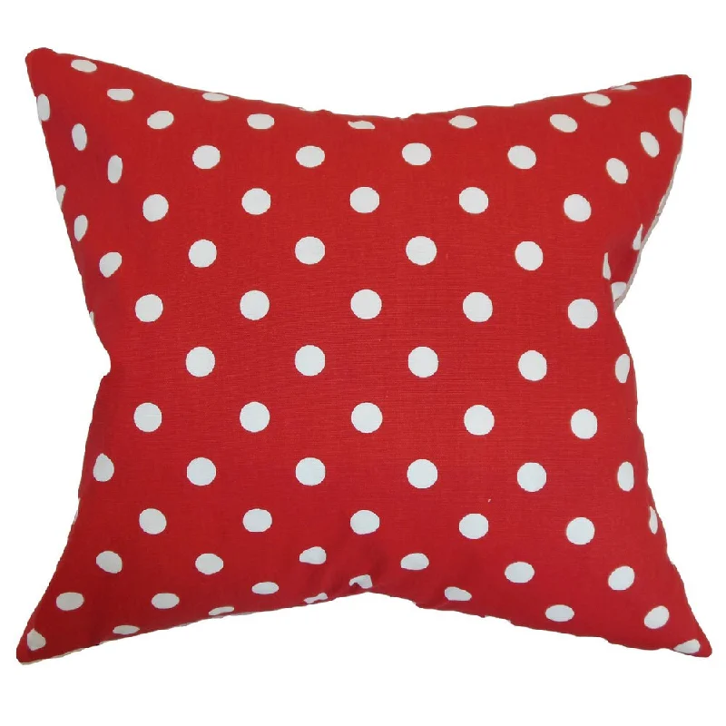 Nancy Polka Dots Euro Sham Lipstick Red