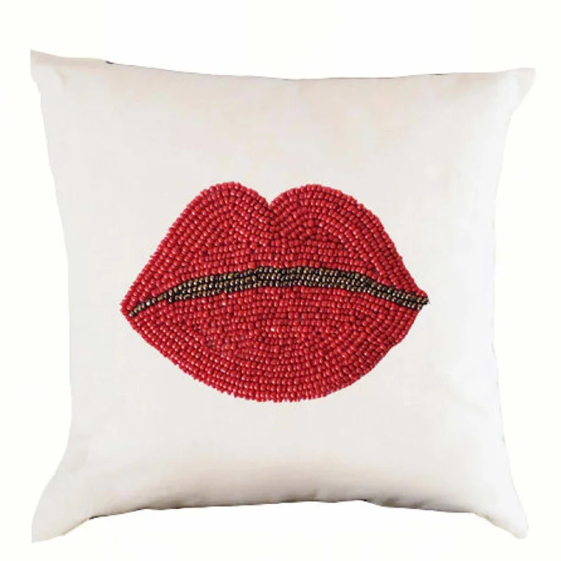 Rosy Lips Pillow Cover