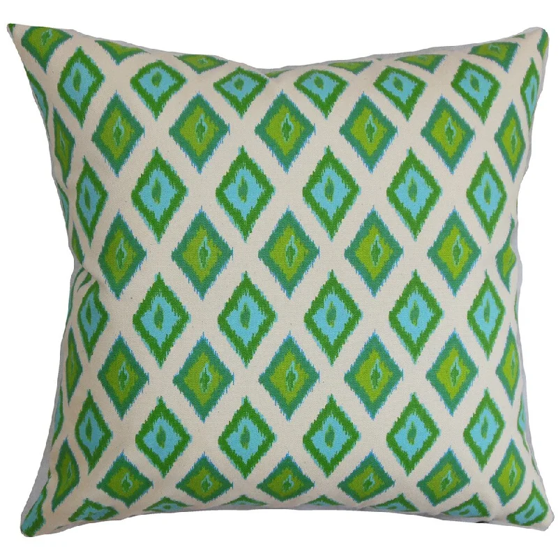 Ipomen Ikat Euro Sham Green