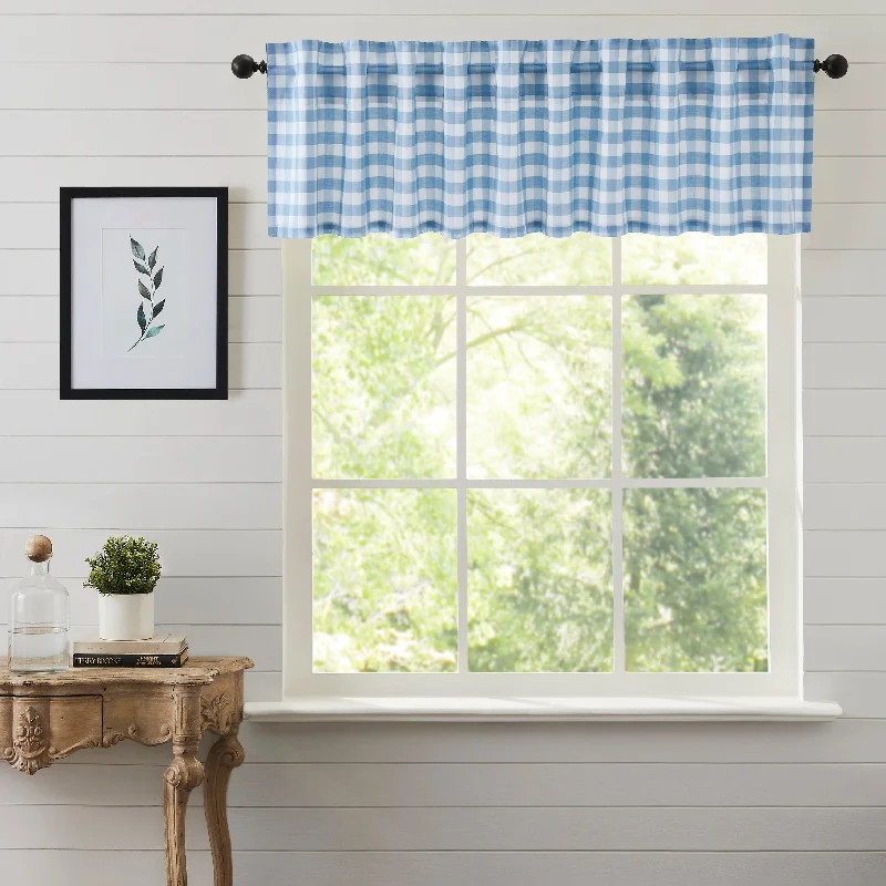 Annie Buffalo Blue Check Valance 16x90 VHC Brands