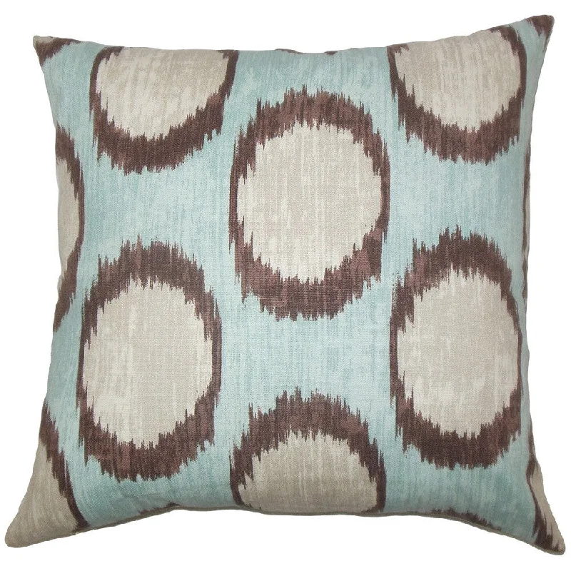 Ridha Ikat Euro Sham Turquoise