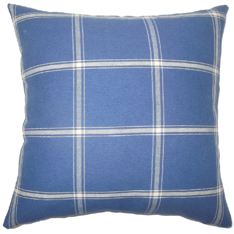 Vander Plaid Euro Sham Blue