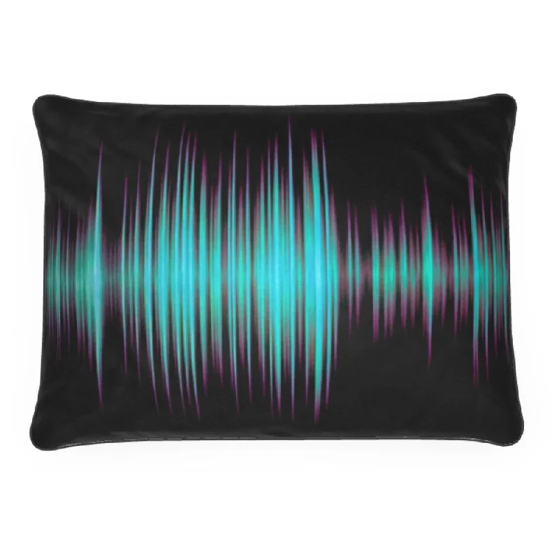 Luxurious Velvet Turquoise Black Purple Pillow Cushion -  Frequency