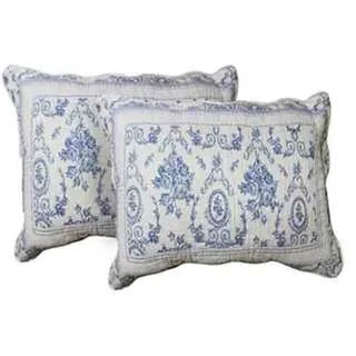 Blue Wisteria Lattice King Shams set-2 pcs