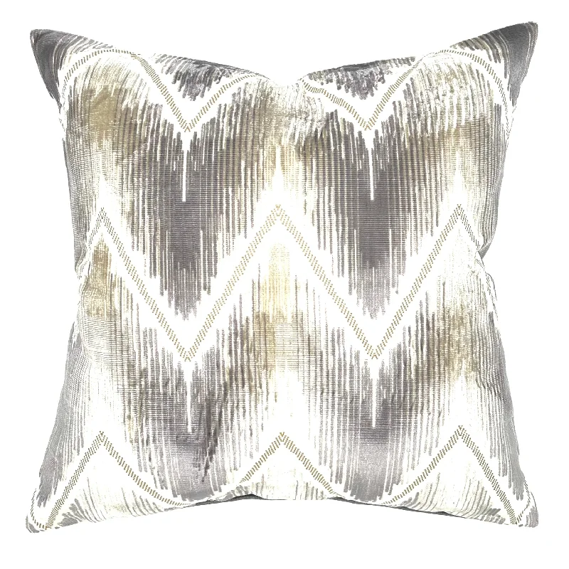 Gray Modern Chevron Throw Pillow Cover 22x22