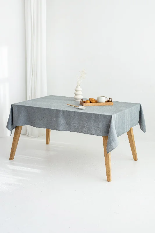 Grey Linen Tablecloth