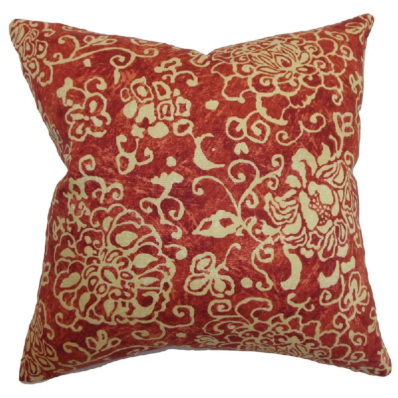 Jaffna Floral Euro Sham Russett