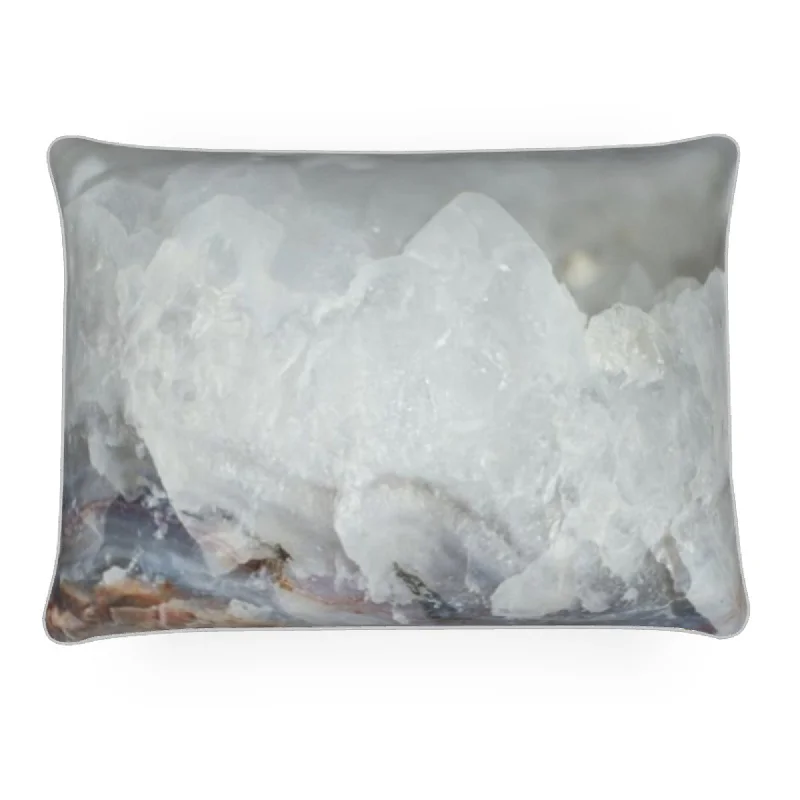 Crystal Therapy Luxurious Rectangle Sofa Velvet Cushion -  Frosty Quartz