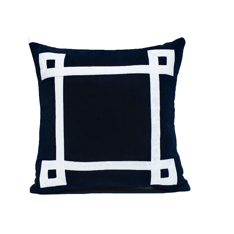 Minimalist Greek Key Pillow Cover, Velvet Pillow Case