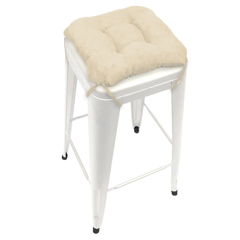 Micro-suede Chamois Square Industrial Bar Stool Cushion - 12"