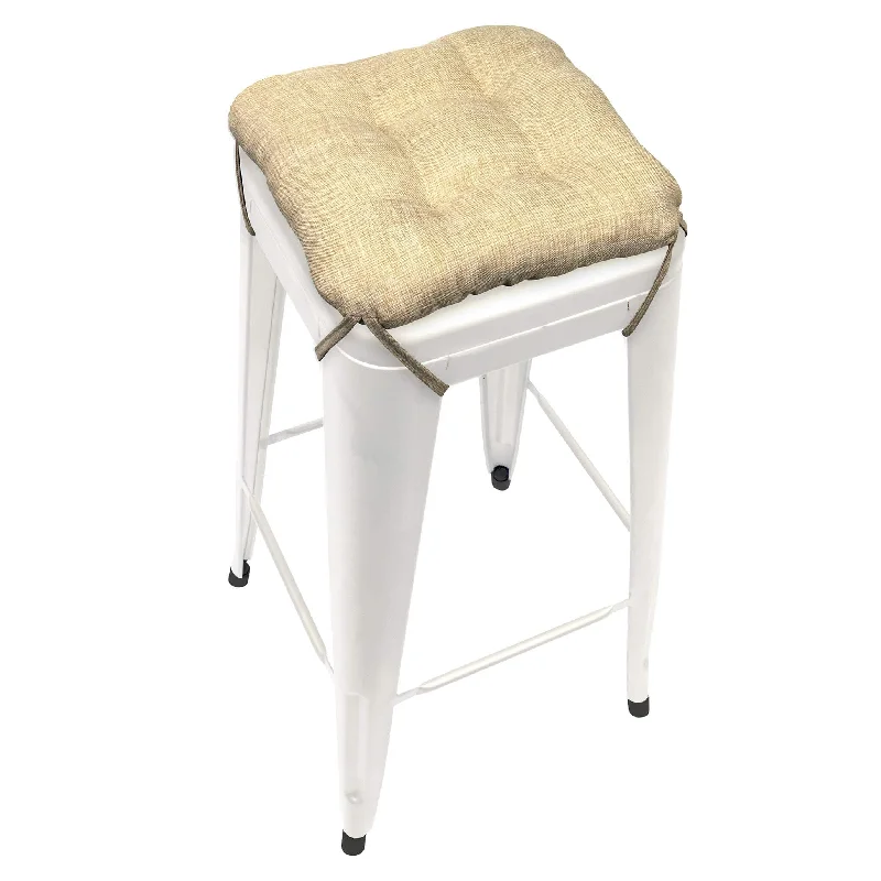 Hayden Beige Square Industrial Bar Stool Cushion - 12"