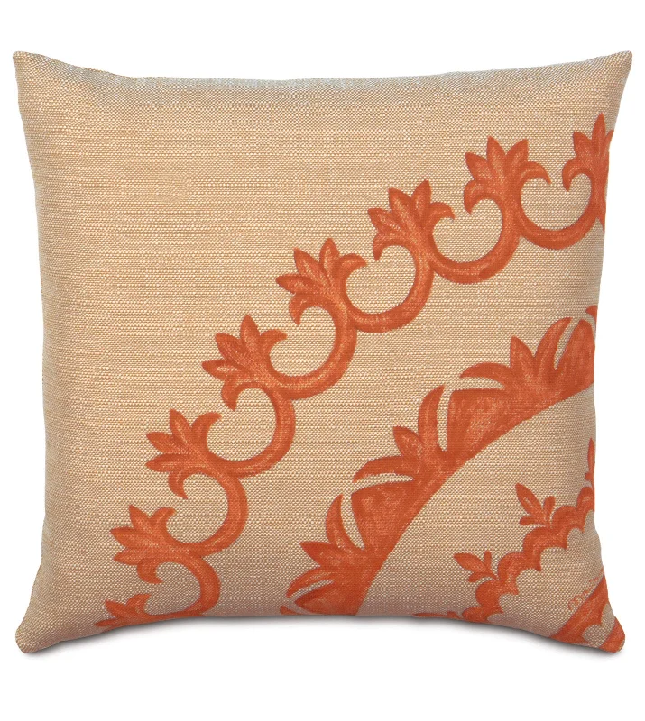 Samarkand Hand-Painted Throw Pillow Cover 20x20