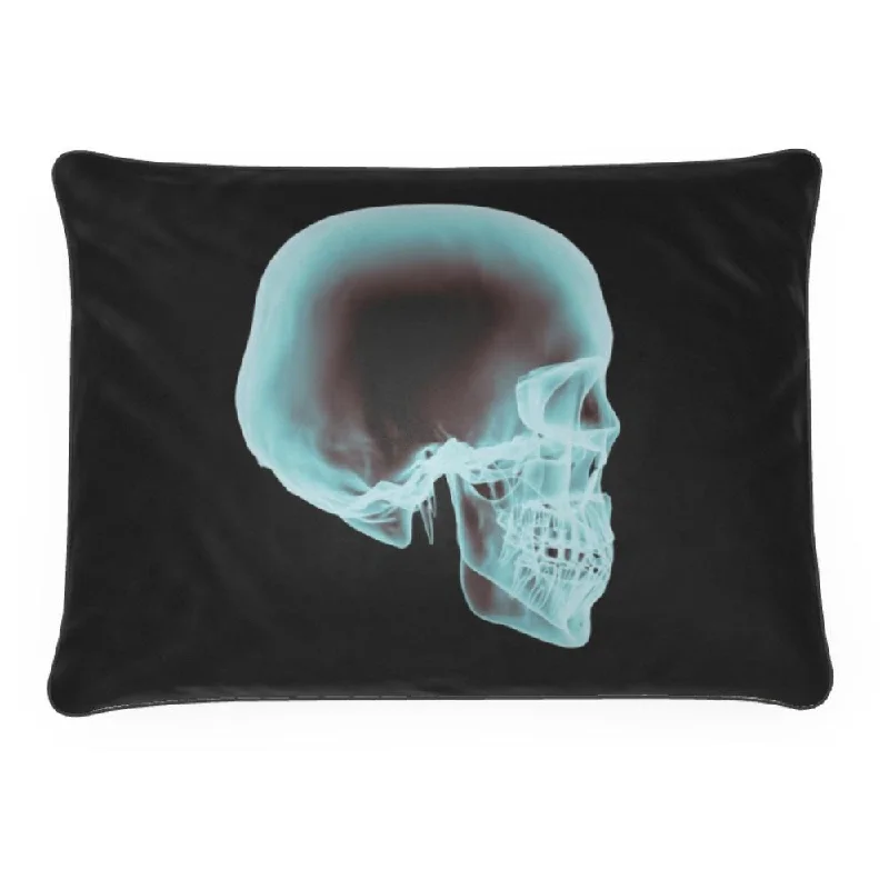 Luxurious Velvet Skull Black Blue Sofa Pillow Cushion -  Consciousness