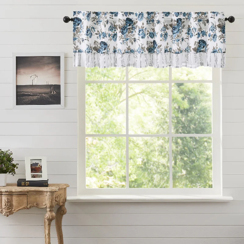 Annie Blue Floral Ruffled Valance 16x72 VHC Brands