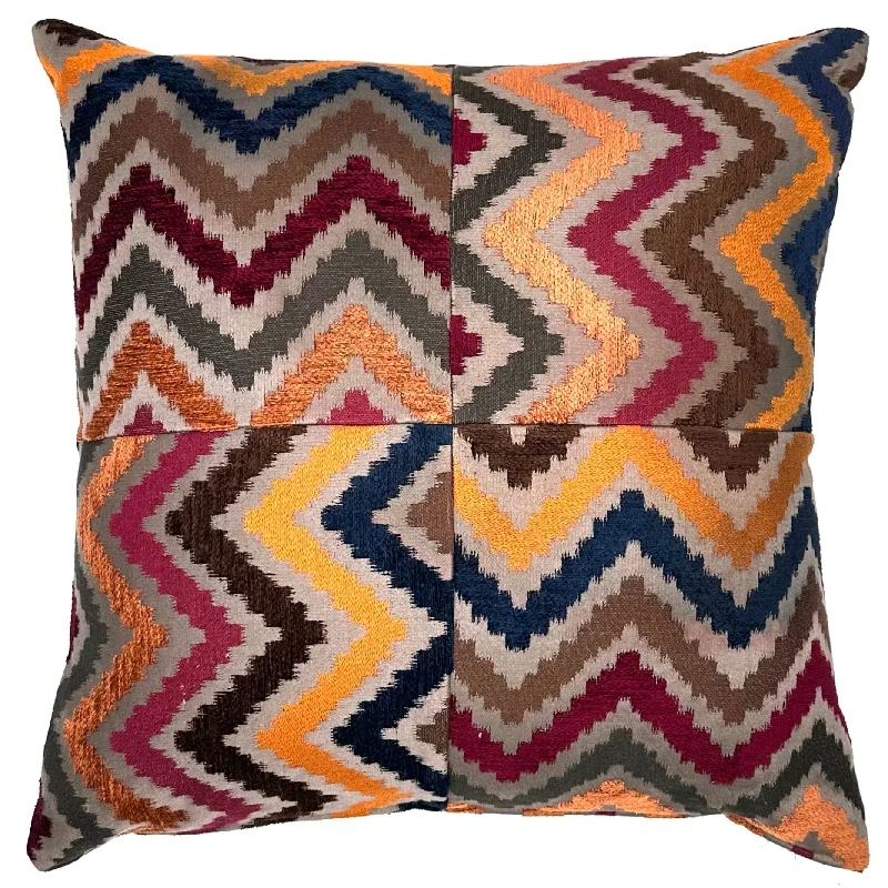 Multicolor Chevron Throw Pillow Cover 20x20