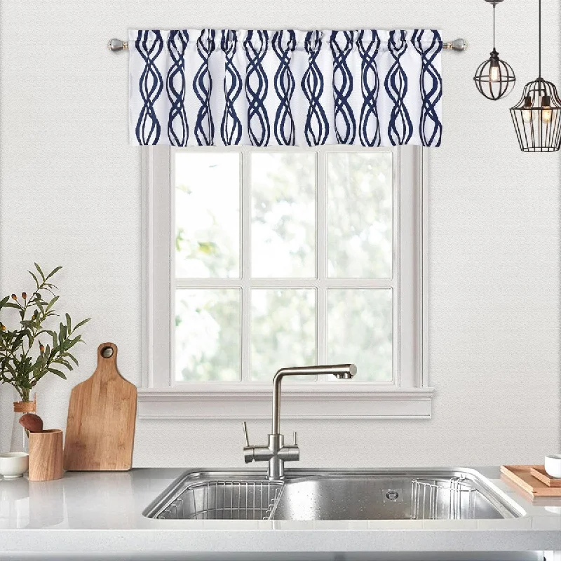 Geometric Kitchen Tier Curtains or Valances