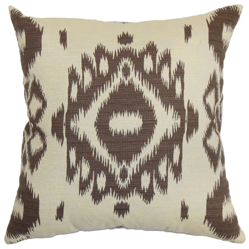 Gaera Ikat Euro Sham Chocolate