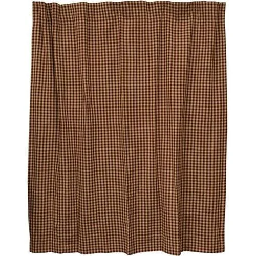 Burgundy Check Shower Curtain, 72" x 72"