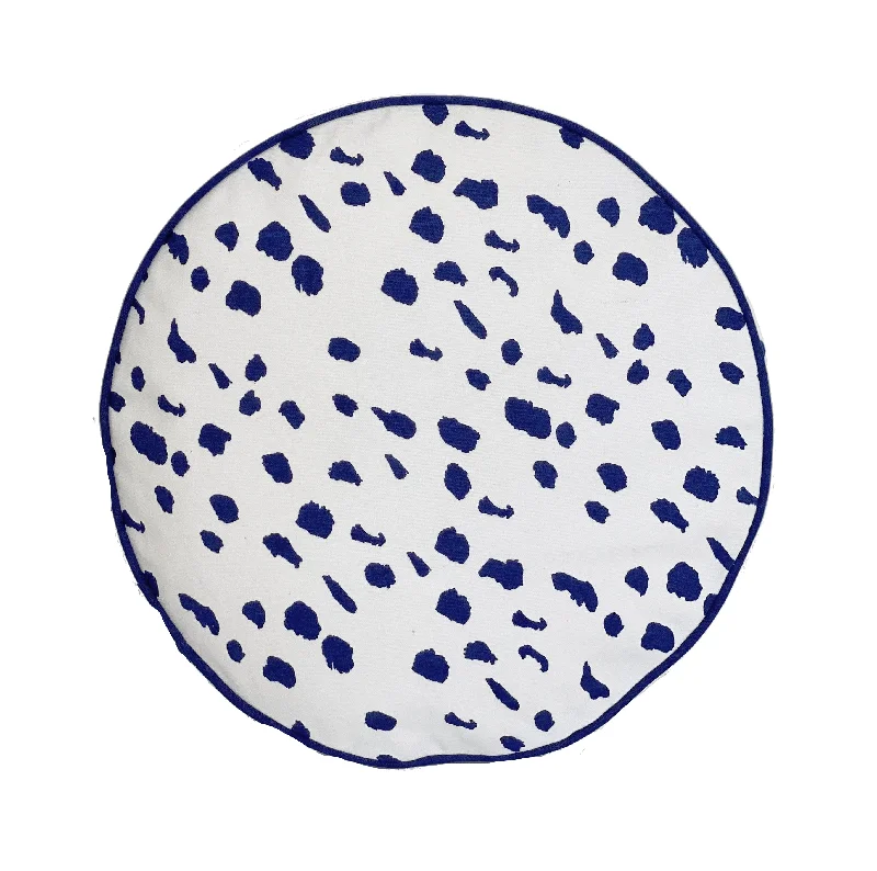 Dana Gibson Pill Box Round in Navy Fleck