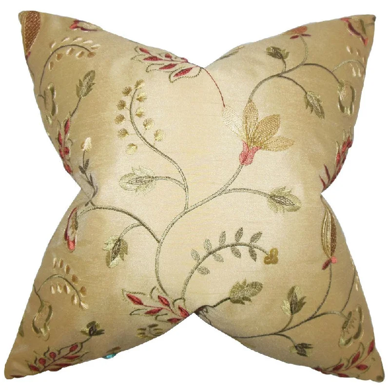 Denisha Floral Euro Sham Gold