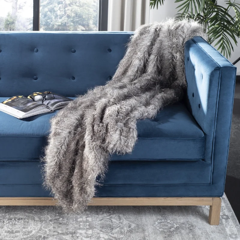 Safavieh Faux Luxe Peacock Throw