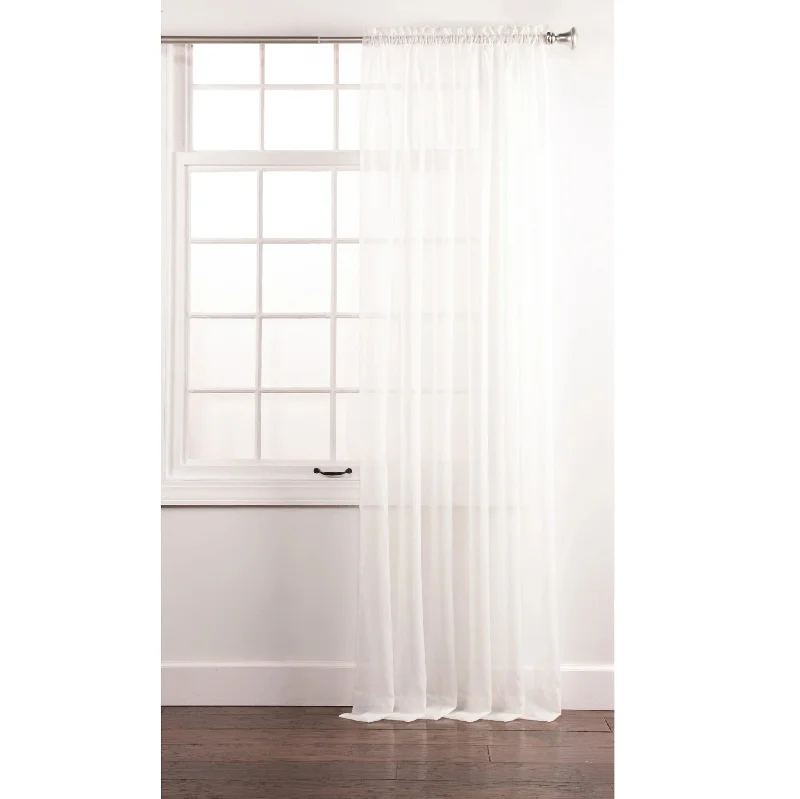 Beige Elegance Sheer Curtain Panel