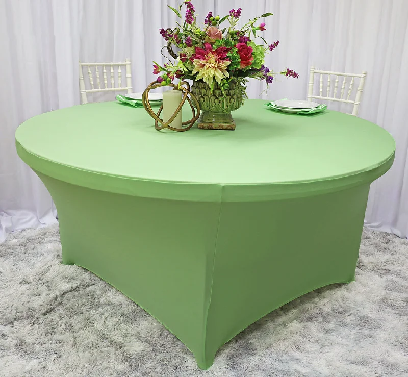 6 Ft Round Spandex (220 GSM) Table Cover - Mint (1pc)(1pc)