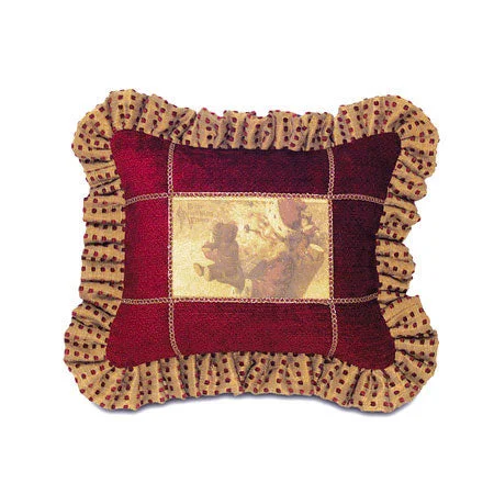 Ruby Red Santa Design Throw Pillow Cover 12x14